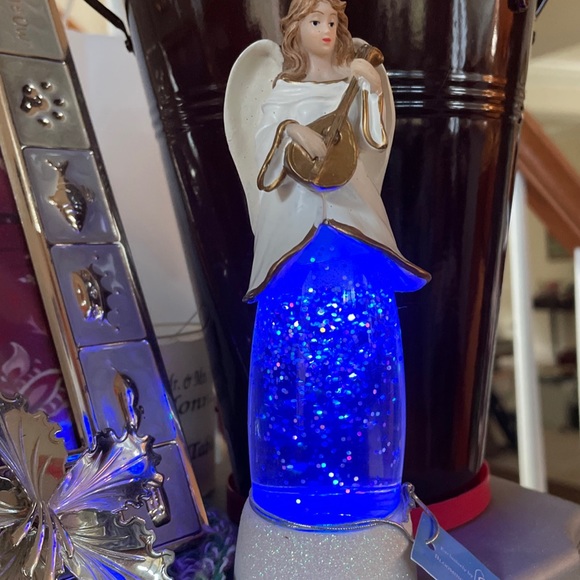 NEW Angel color-changing Night Light Glitter Snow Globe by Roman, Gift-able! - Picture 7 of 14